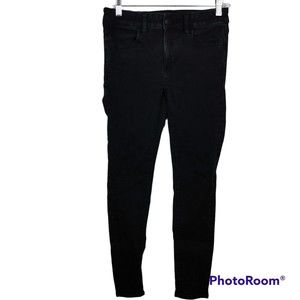 American Eagle Outfitters Womens Skinny The Dream Jeans Black Stretch Size 4 Reg